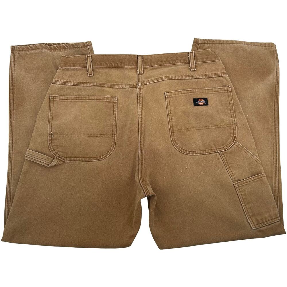 Vintage Men's Faded Tan Dickies Canvas Utility Carpenter Work Wear Pants 36x30